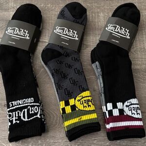 Von Dutch Men's Crew Socks 3pk